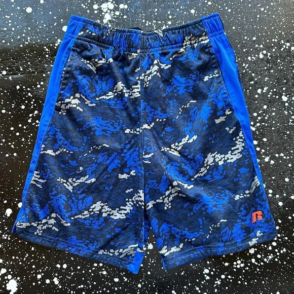 Russell Athletic Gym Shorts Blue Sz Medium - Picture 1 of 2